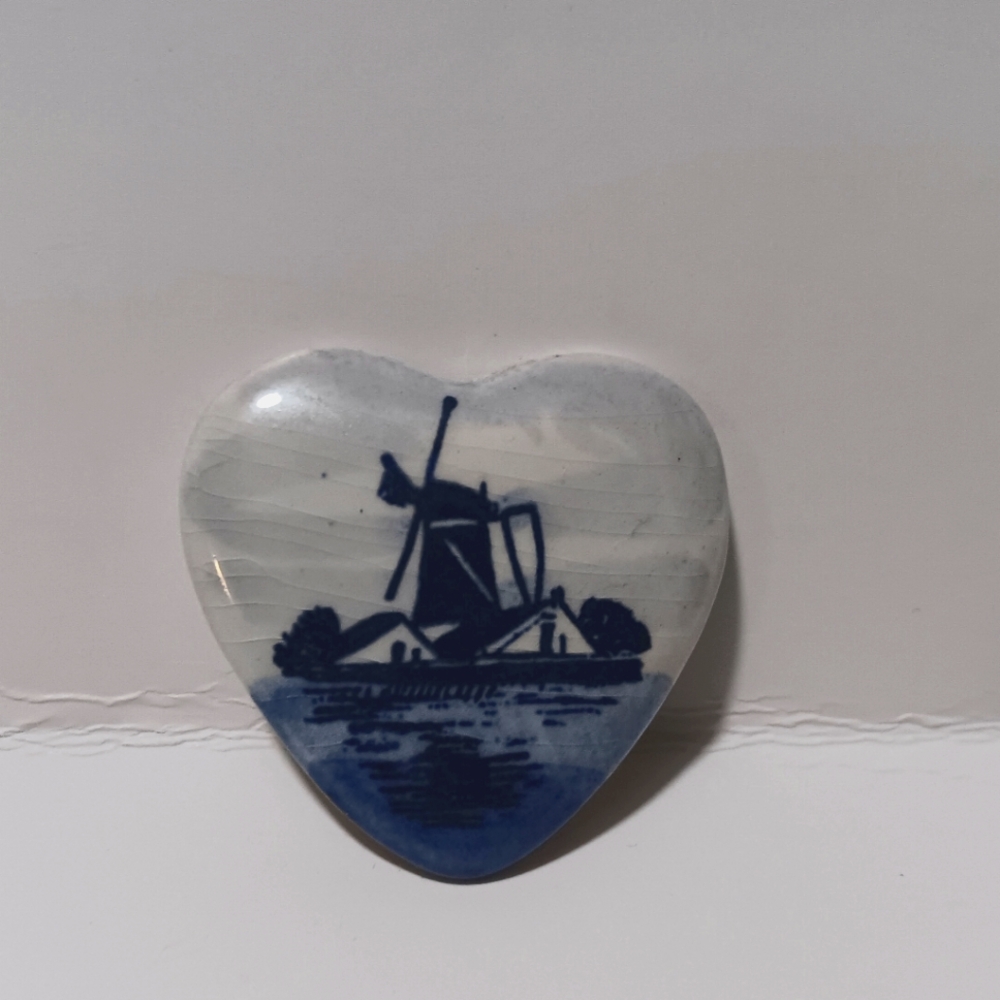 Hand Painted Windmill Brooch/Pin
